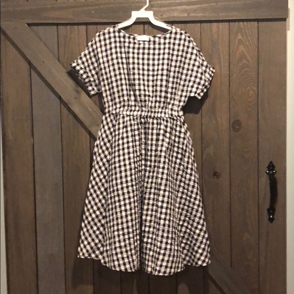 Plaid midi dress